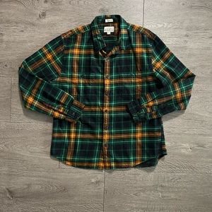 J Crew Men’s Midweight Flannel Workshirt Slim Fit - XL